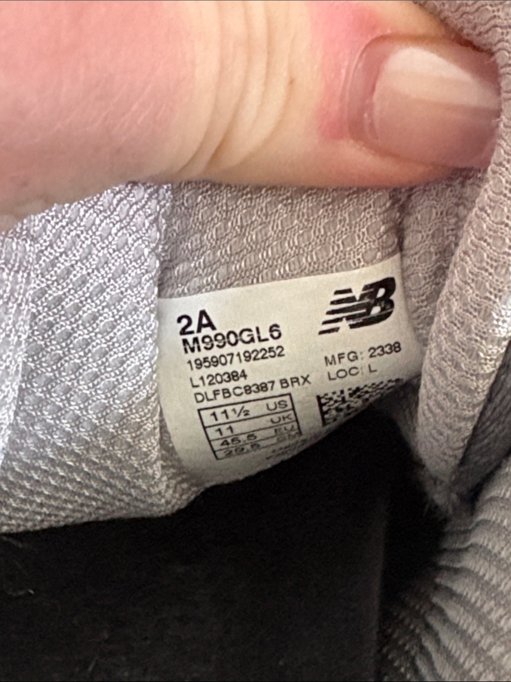 New Balance 990v6 Running Shoes Men's 11.5 2A Grey Made in USA M990GL6 - Picture 8 of 8